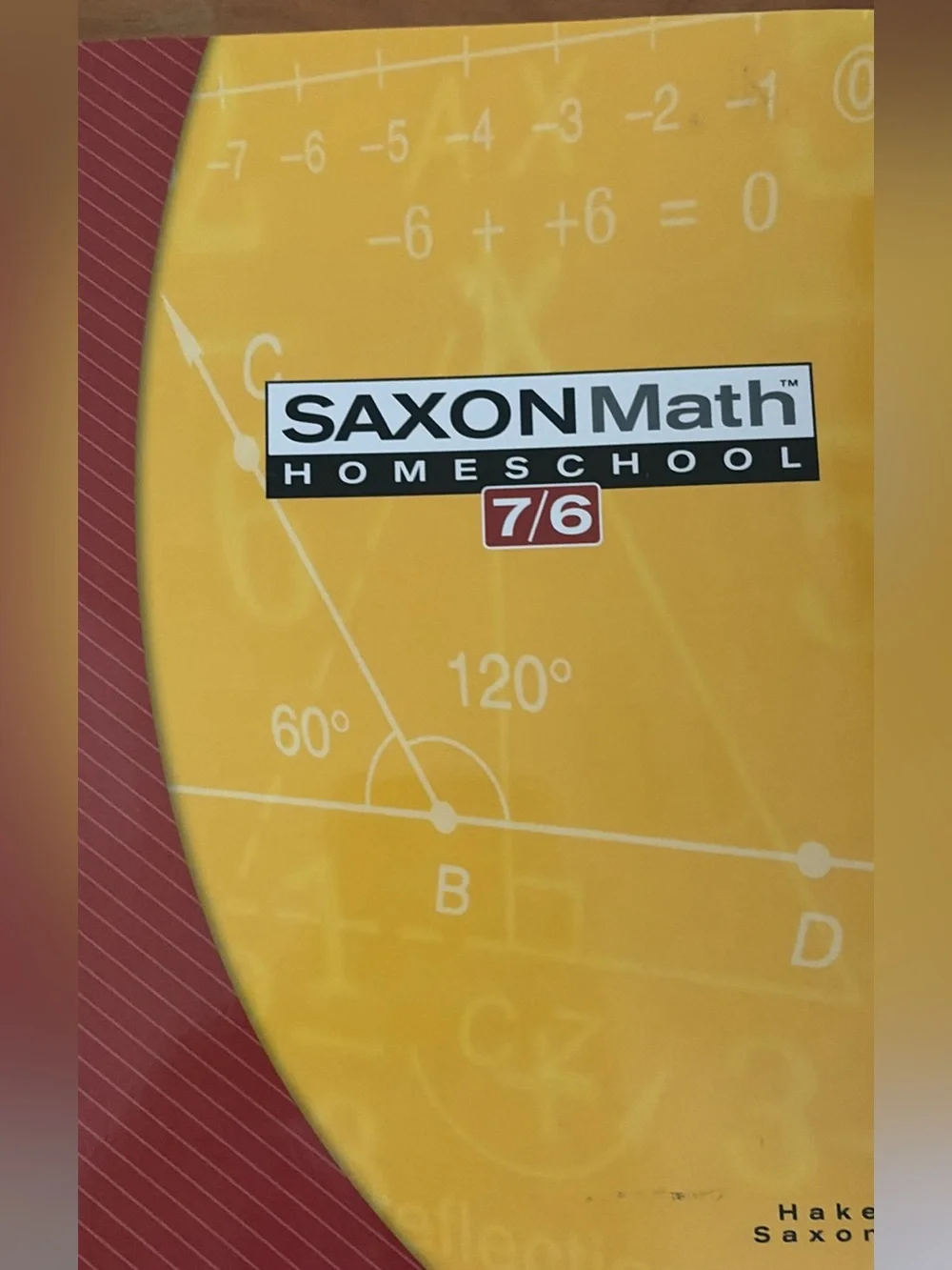 Saxon Math Homeschool 7/6 Textbook - Student Edition
